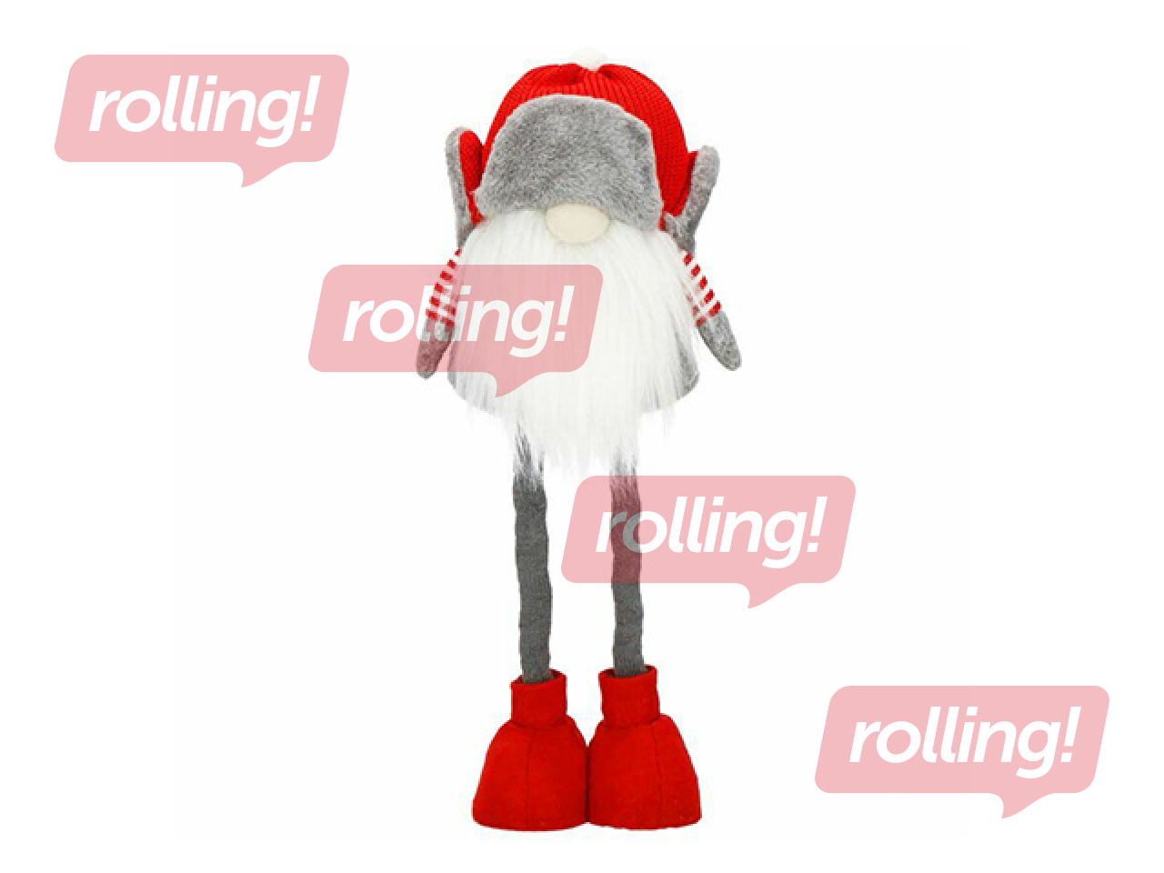 Ziemassvētku dekors Springos, rūķis ar teleskopiskām kājām, 50cm