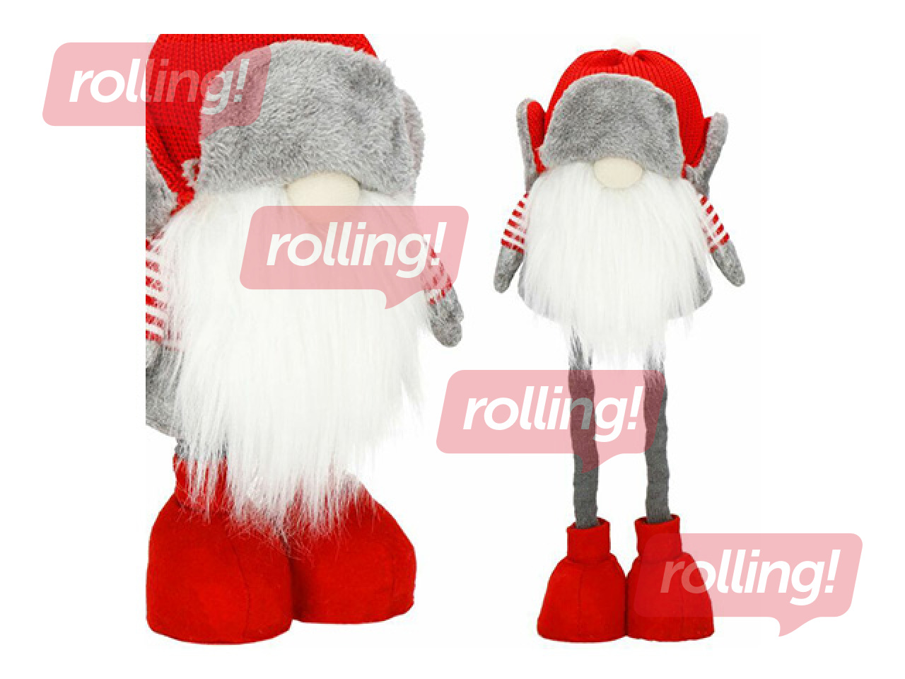 Ziemassvētku dekors Springos, rūķis ar teleskopiskām kājām, 50cm