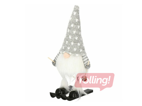Christmas décor Springos, gnome with skis, 33cm