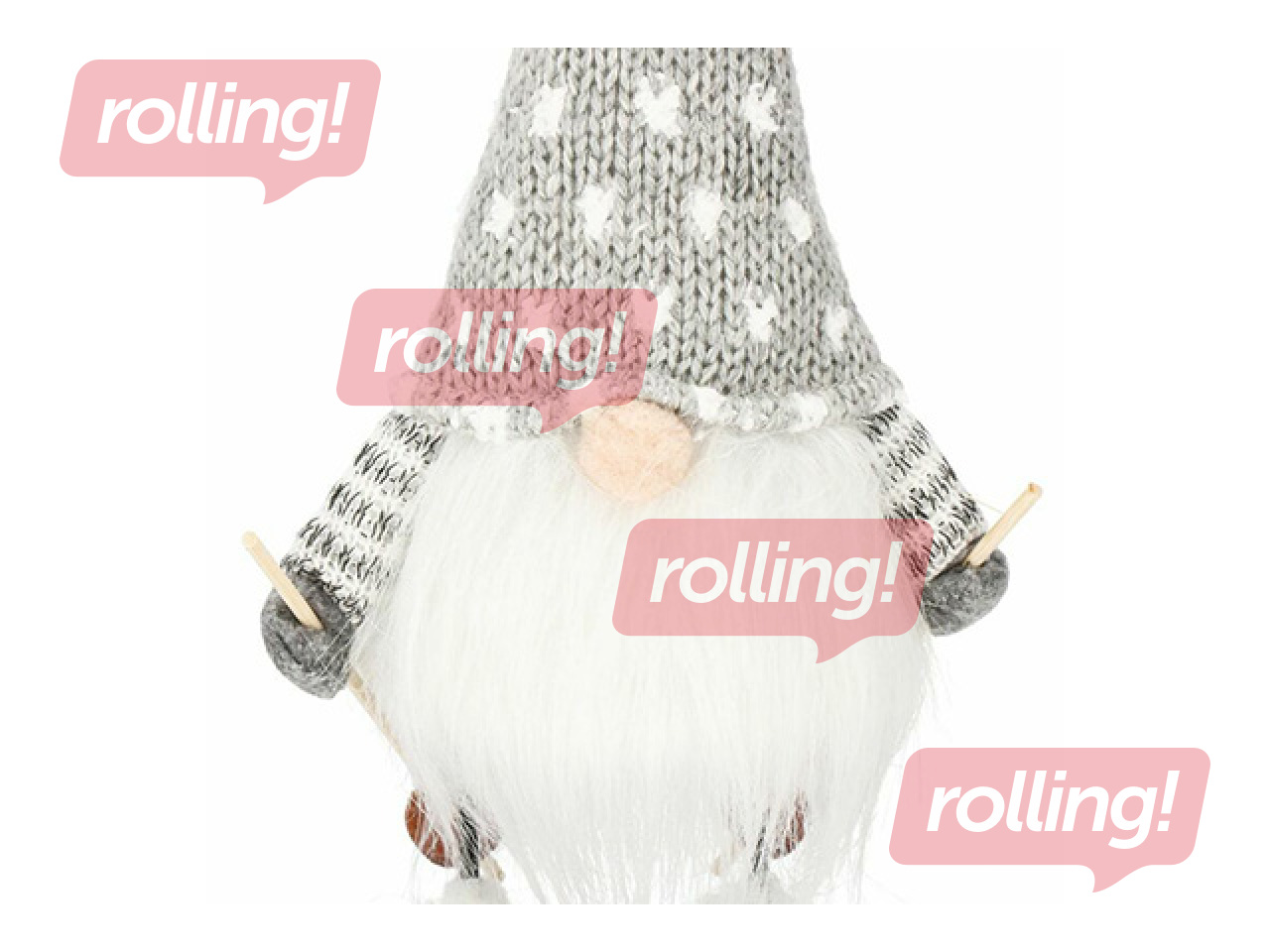 Jõulukaunistus Springos, päkapikk suuskadega, 33cm