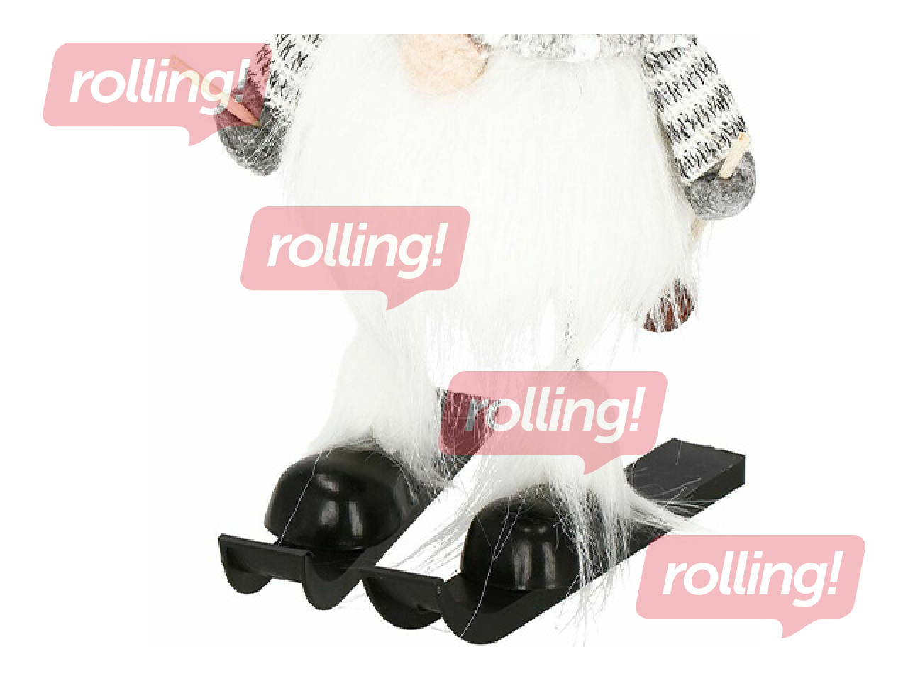 Ziemassvētku dekors Springos, rūķis ar slēpēm, 33cm