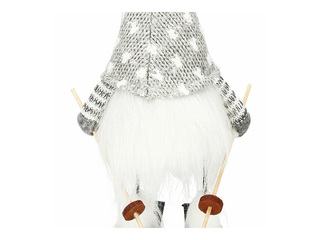 Ziemassvētku dekors Springos, rūķis ar slēpēm, 33cm