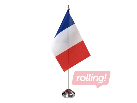 Prantsusmaa lipp, laualipp, 14x28cm