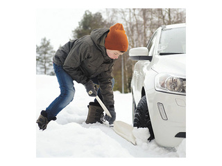 Автомобильная лопата Fiskars SnowXpert, металлическая, белая, 63x22см