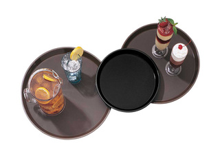 Paplāte Cambro, neslīdoša, melna, ø27cm