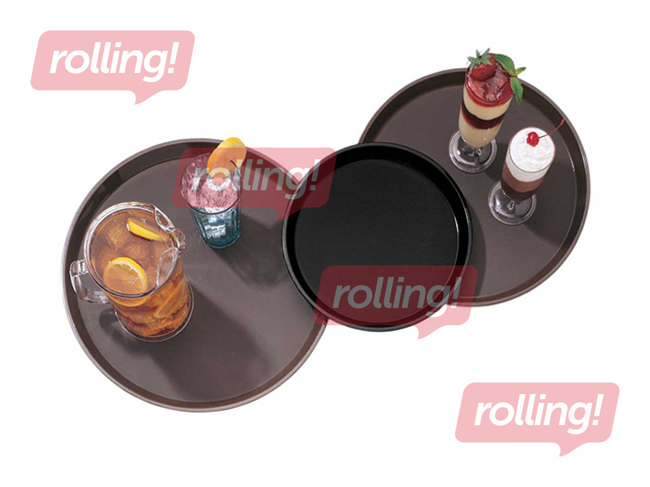 Paplāte Cambro, neslīdoša, melna, ø27cm