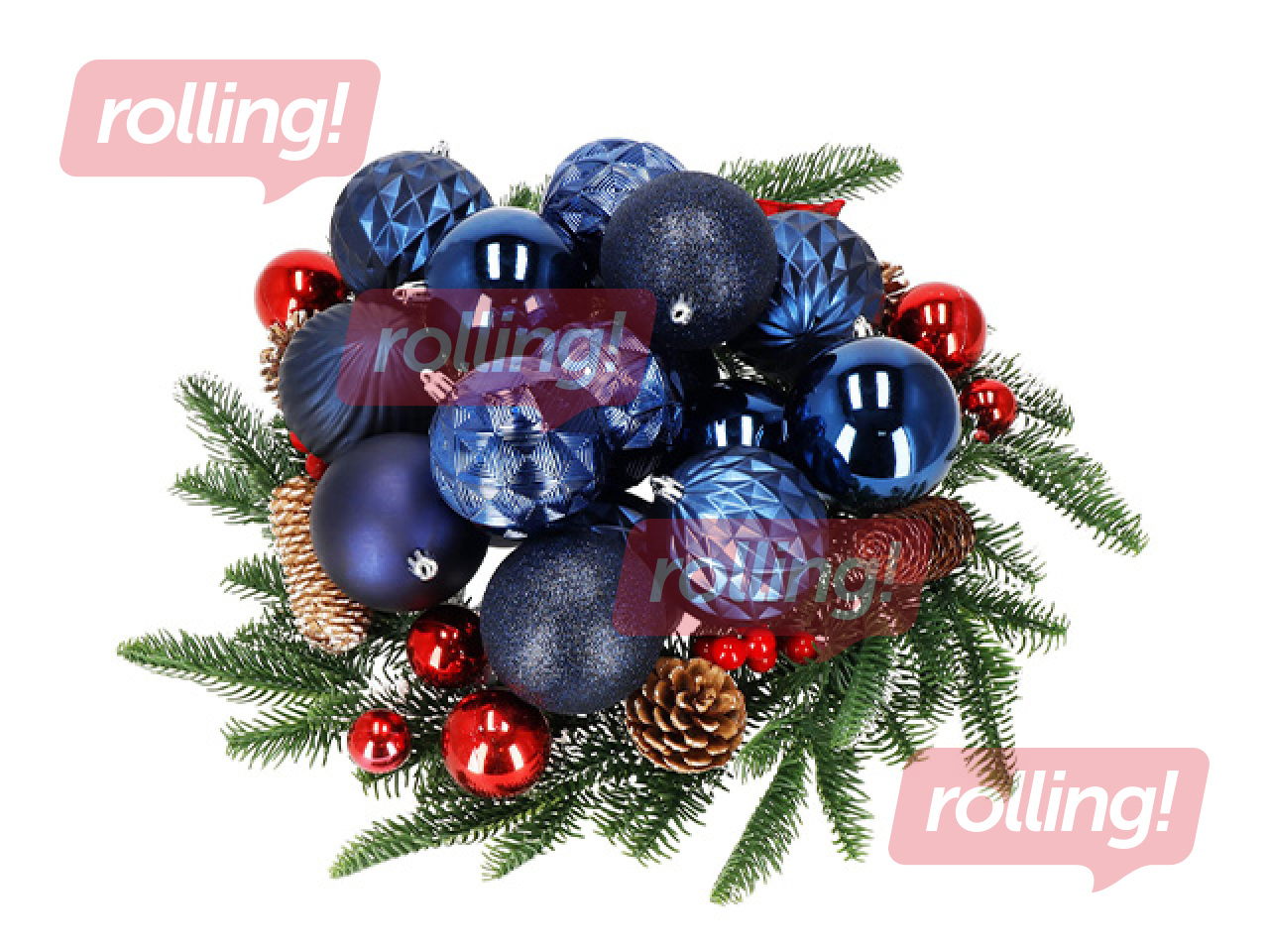 Jõulupuu ehted Springos, kuulid, tumesinised, 30tk.