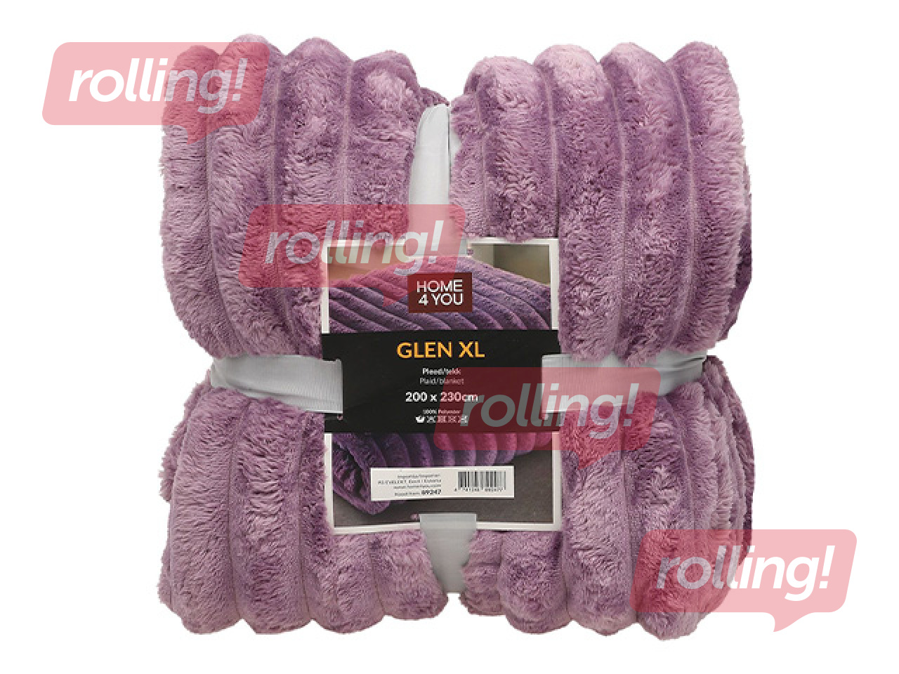 Плед Glen XL, фиолетовый, 200×230см
