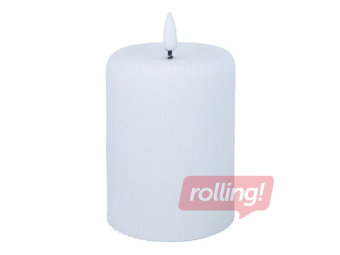 LED candle, Wings Wendy with timer, white, 7.5x10cm