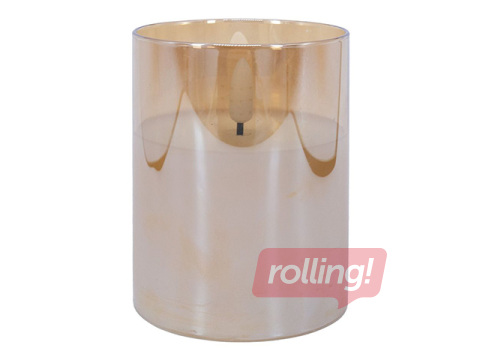 LED свеча Wings Goldie с таймером, белая, 7.5x10cм