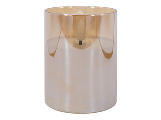 LED свеча Wings Goldie с таймером, белая, 7.5x10cм