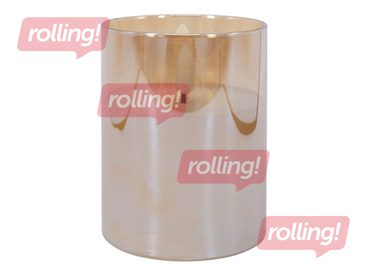 LED свеча Wings Goldie с таймером, белая, 7.5x10cм