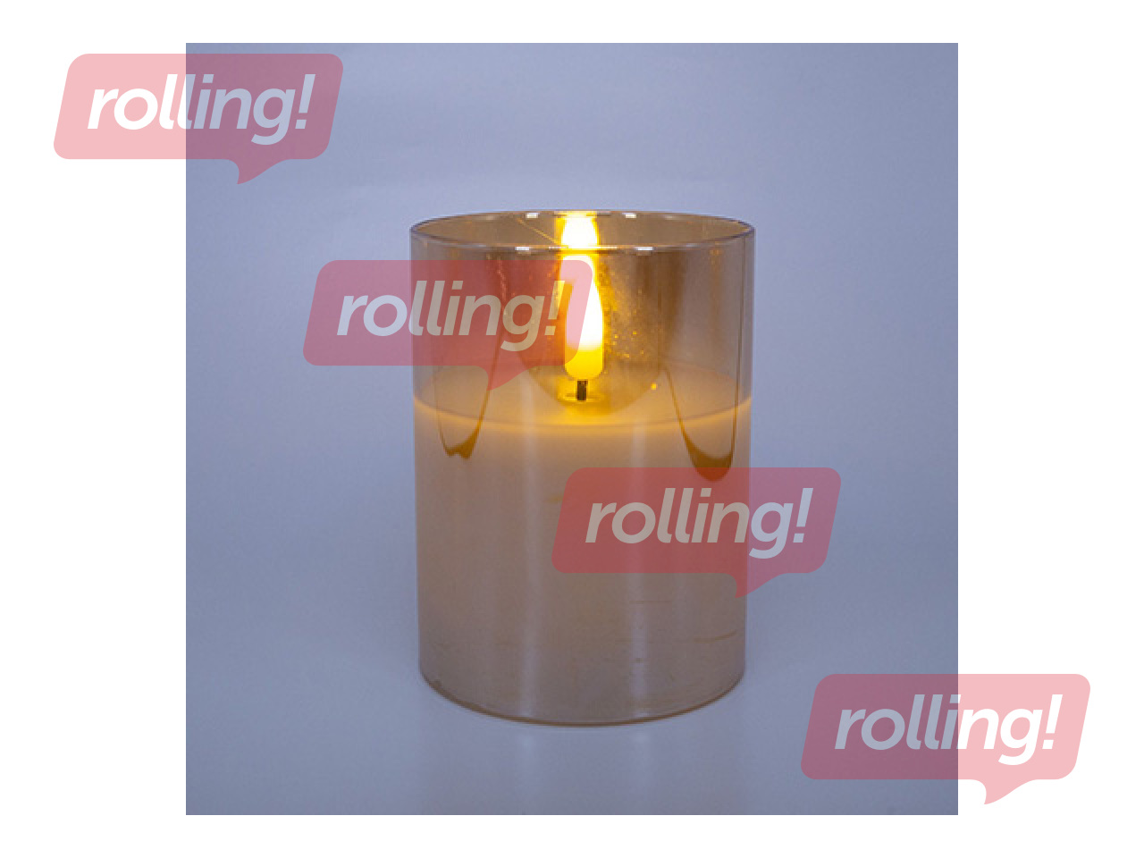 LED свеча Wings Goldie с таймером, белая, 7.5x10cм