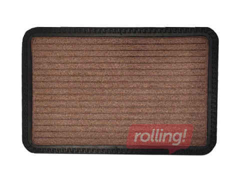 Sisenemismatt Domoletti, kummist alusega, pruun, 60x40cm