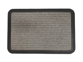 Entrance mat Domoletti, with rubber backing, grey, 60x40cm
