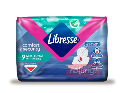 Гигиенические прокладки Libresse, Maxi Super, 9 шт. +АКЦИЯ! Купите гигиенические прокладки Libresse 