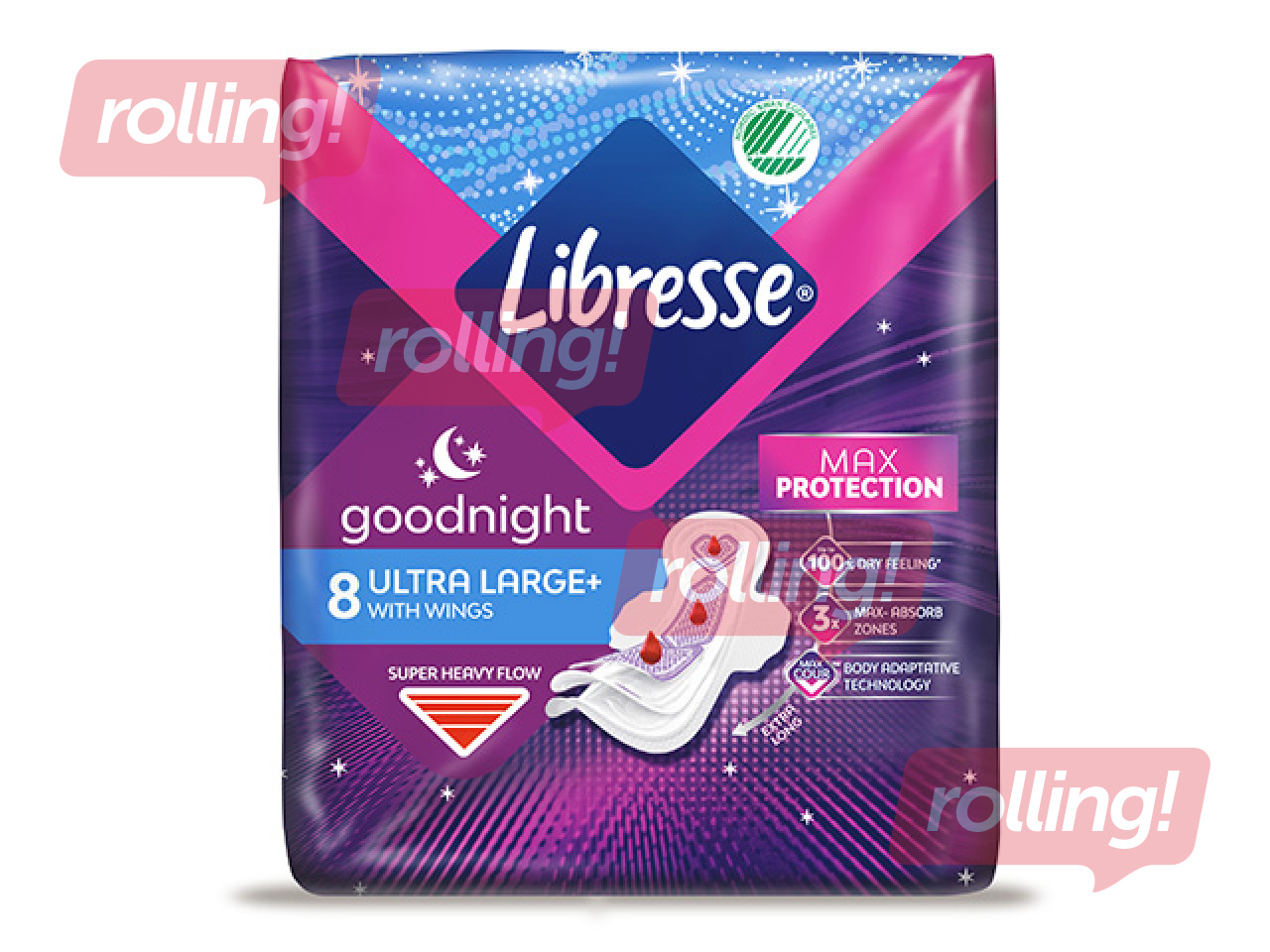 Hügieenisidemed Libresse, Ultra Night, 8 tk +KAMPAANIA! Osta Libresse hügieenisidemeid ja sa