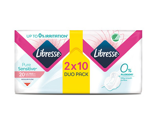 Higiēniskās paketes Libresse, Pure Sensitive, Ultra Normal, 20 gab. +AKCIJA! Pērc Libress