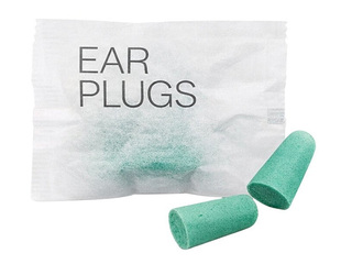 Disposable earplugs, in individual packaging