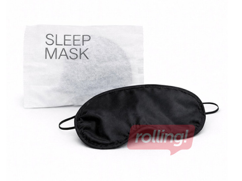 Sleep eye mask, black, with two elastic bands