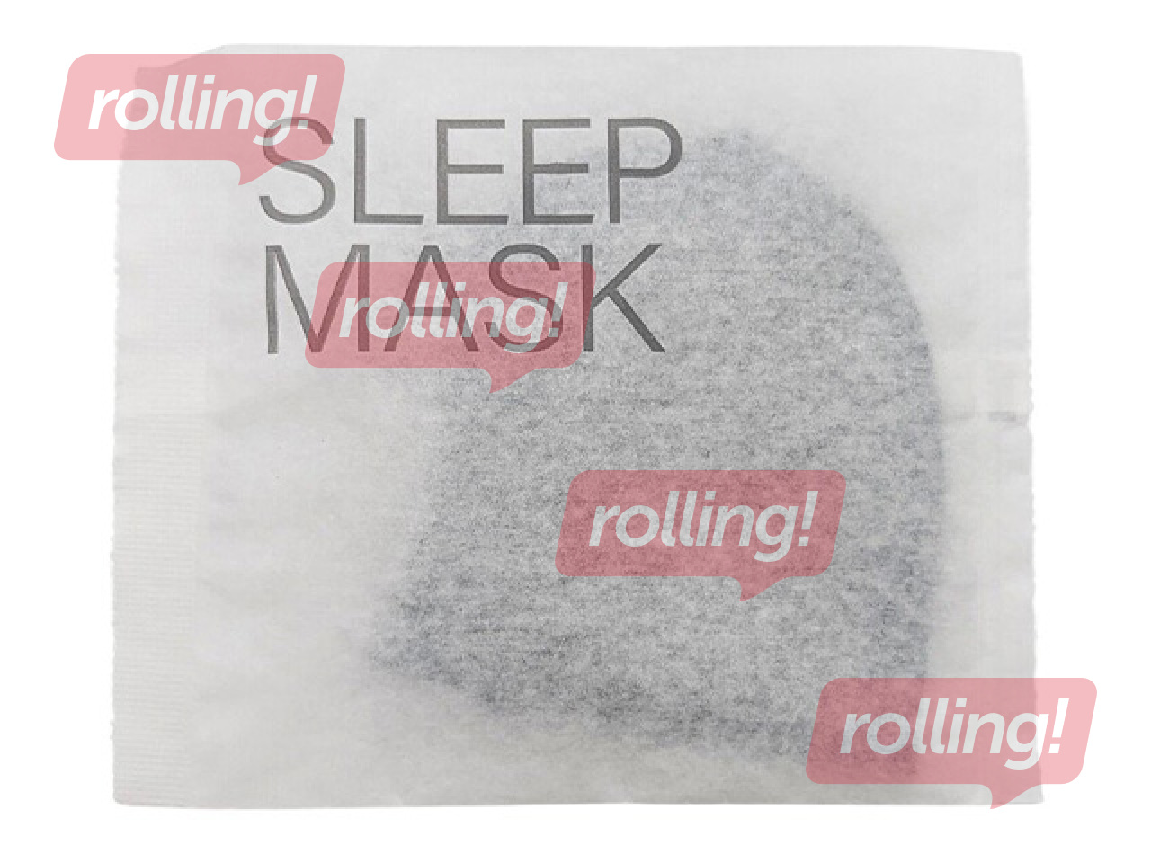 Sleep eye mask, black, with two elastic bands