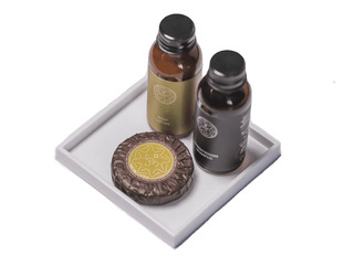 Ziepju trauks kvadrāts, balts, 8.8x8.8x1cm