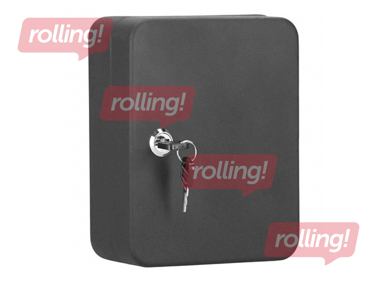 Key safe Springos, with 30 tags, metal, black, 20×16×7.5cm