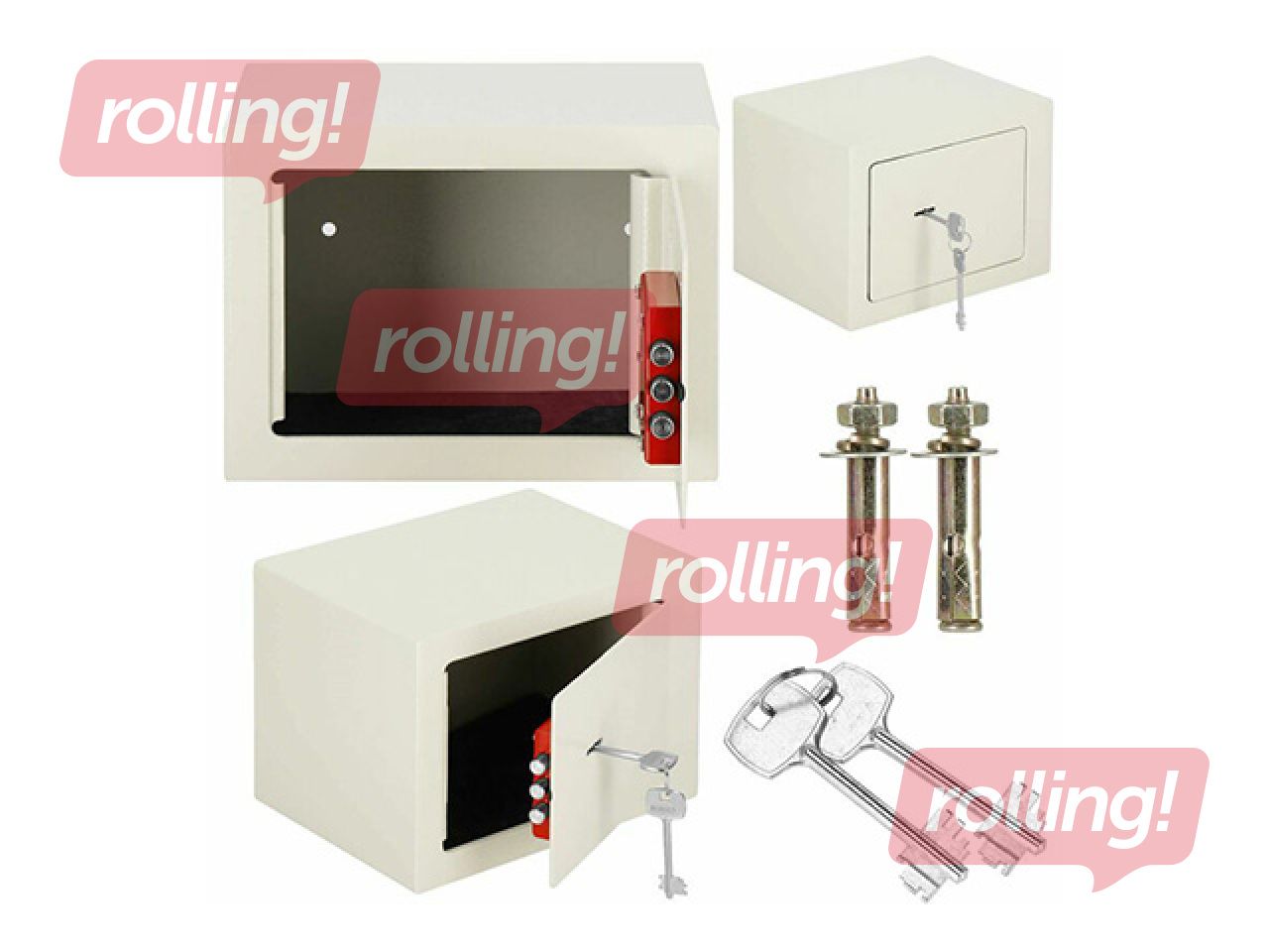 Seif Springos, beež, 17×23×17cm