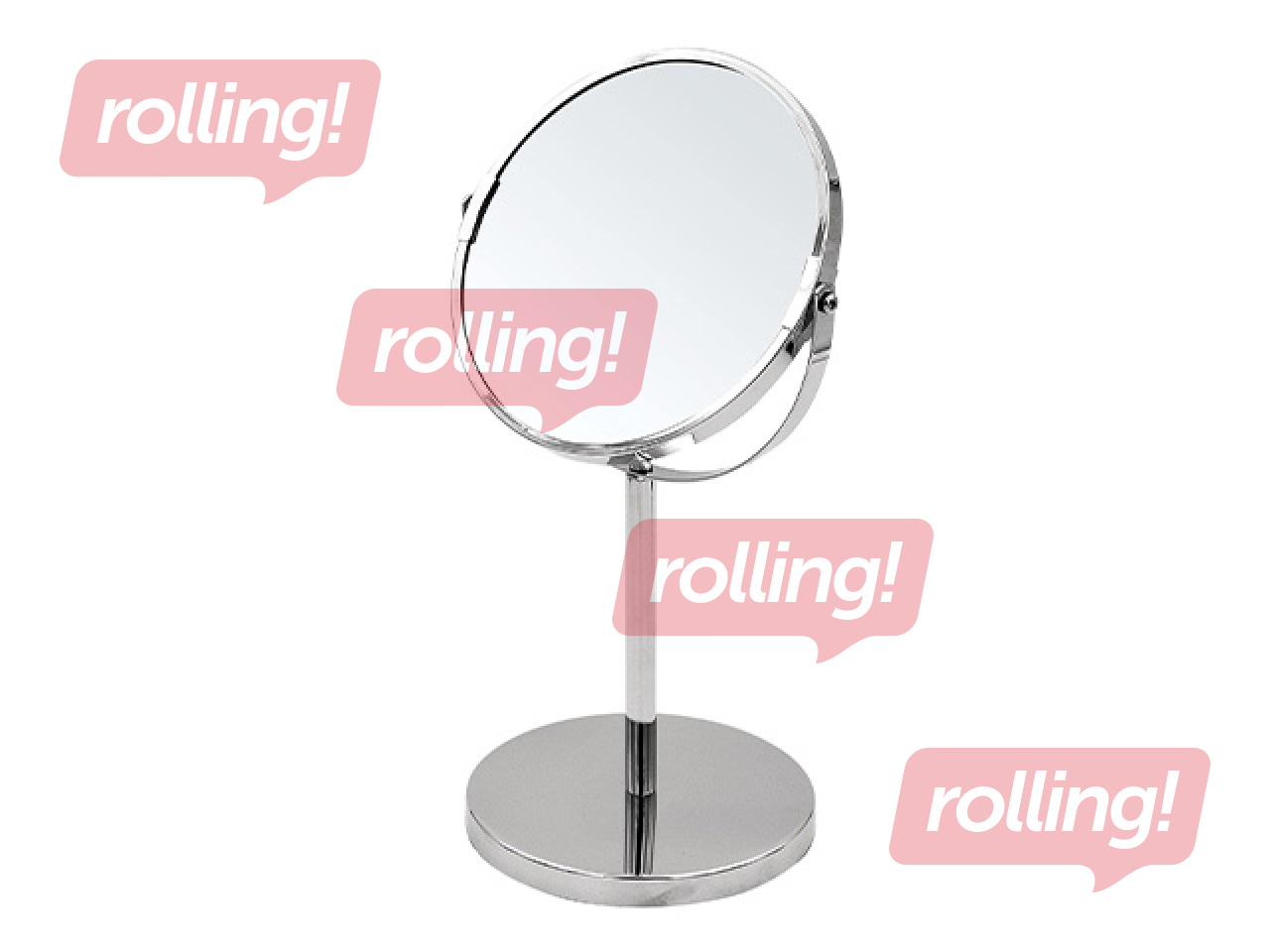 Cosmetic mirror Sapho Ridder, freestanding, chrome-plated, Ø17.5×21cm