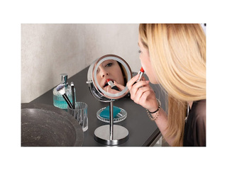 Косметическое зеркало Ridder Daisy, с LED, настольное, хромированное, Ø20×35cm