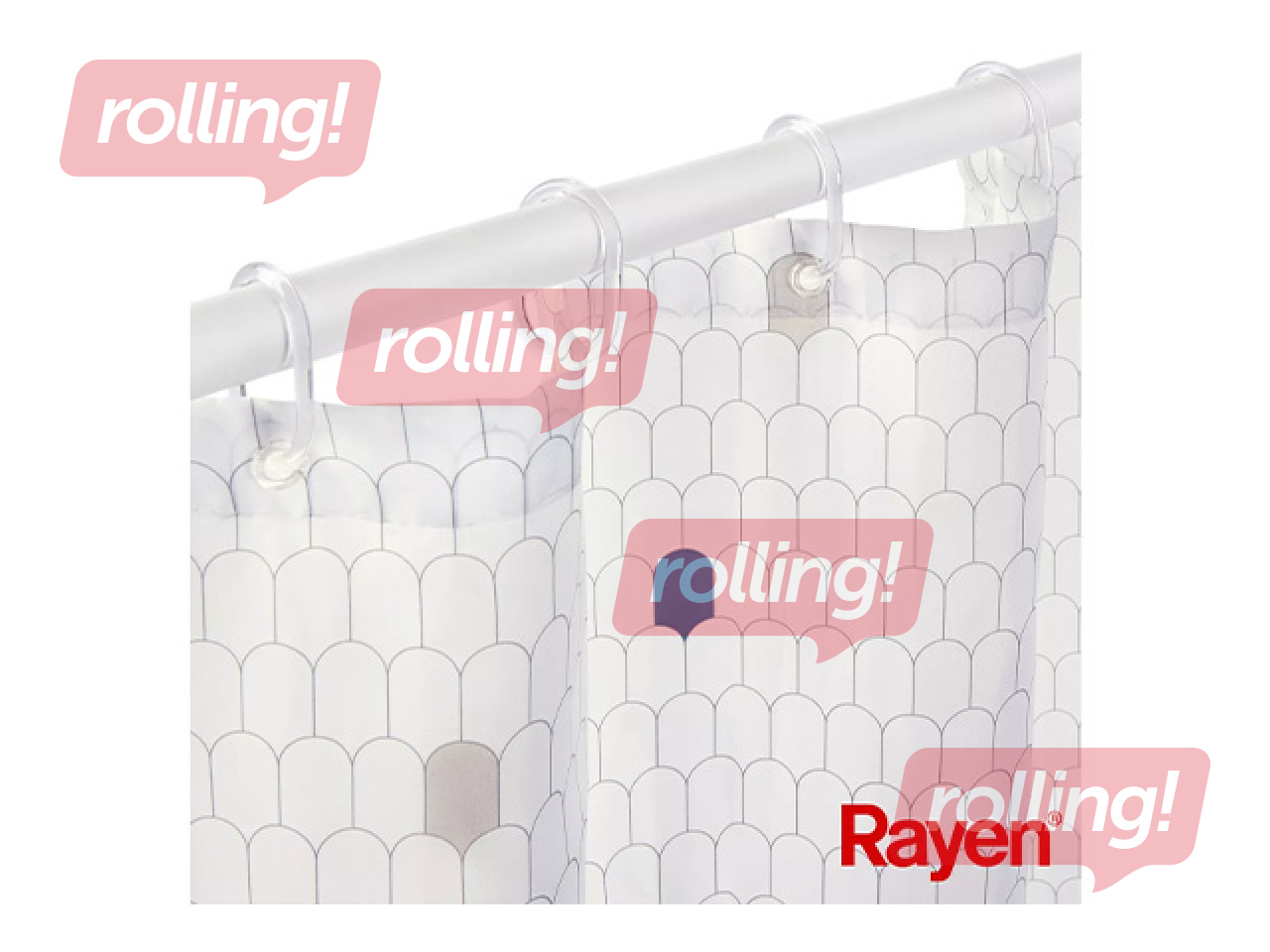 Dušikardin Rayen, polüester, valge, 180x200cm