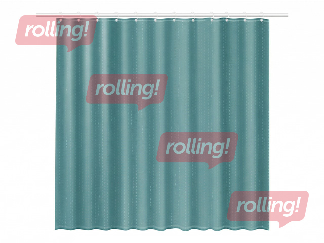 Шторка для душа Rayen, полиэстер, светло-голубая, 180x200см