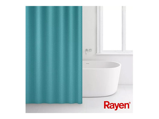 Шторка для душа Rayen, полиэстер, светло-голубая, 180x200см
