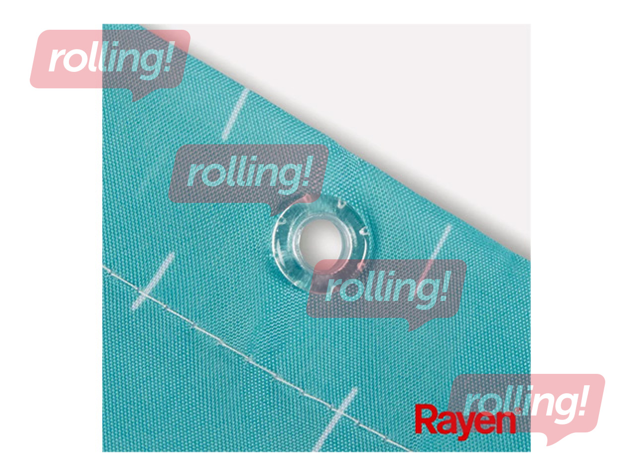 Шторка для душа Rayen, полиэстер, светло-голубая, 180x200см