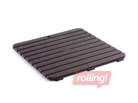 Shower mat Tatay, brown, 55x55cm