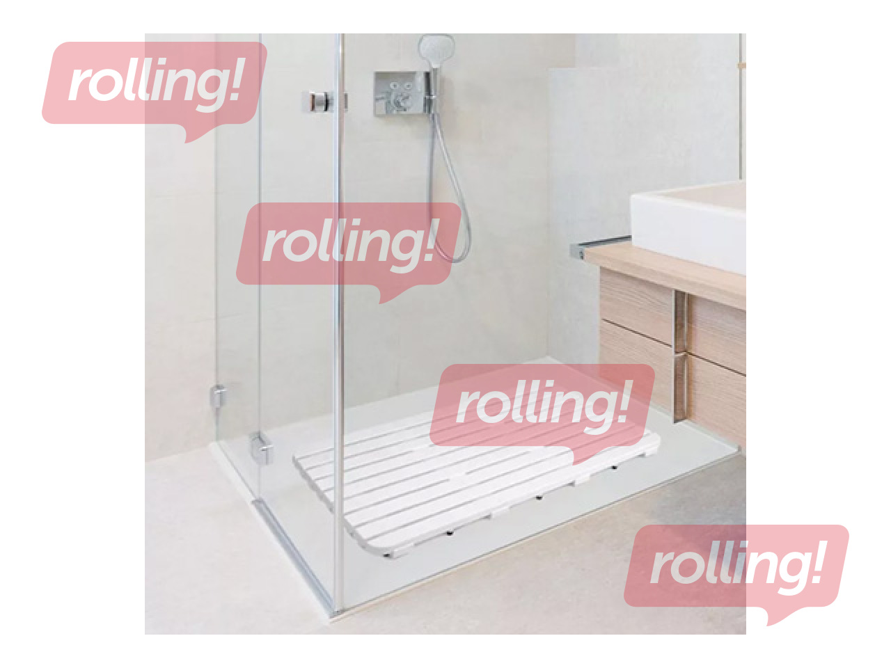 Dušialusmatt Tatay, valge, 80x50cm