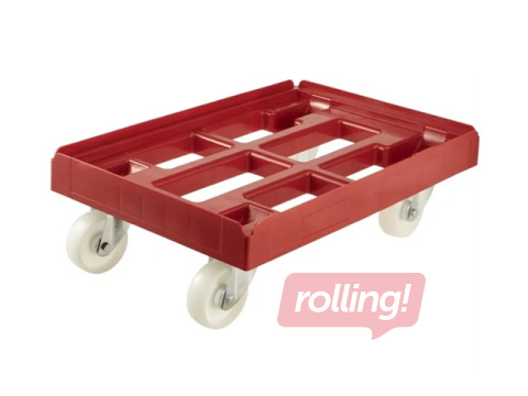 Dolly Keeeper Rolf, for transport boxes and baskets, red, load capacity 300kg, 61x41x19cm