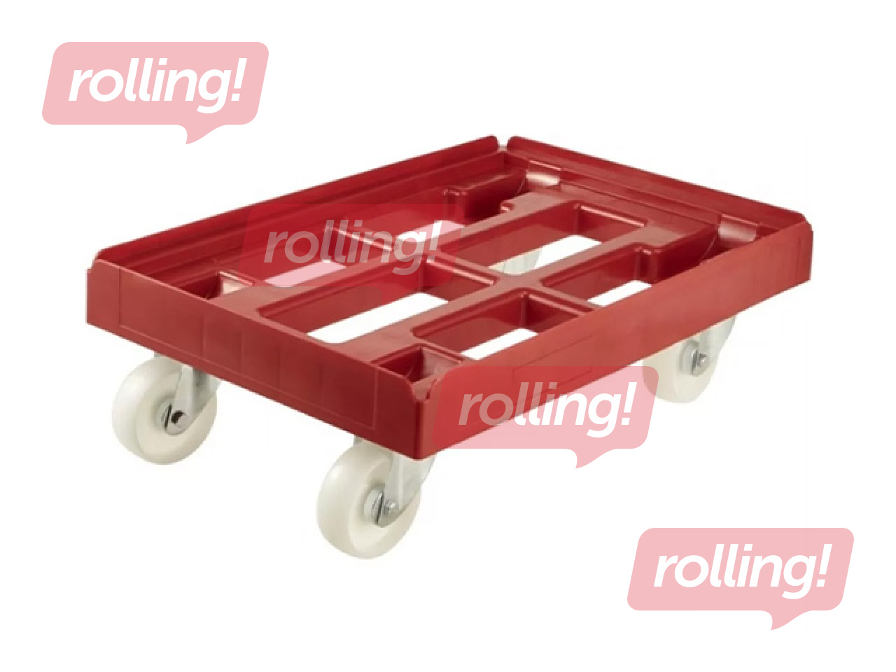 Dolly Keeeper Rolf, for transport boxes and baskets, red, load capacity 300kg, 61x41x19cm