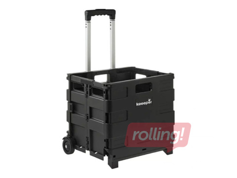 Тележка Keeeper Olli, складная, черная, грузоподъемность 25кг, 38x36x33cm
