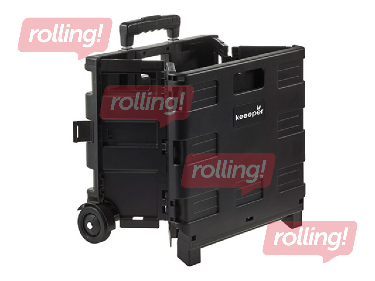 Тележка Keeeper Olli, складная, черная, грузоподъемность 25кг, 38x36x33cm