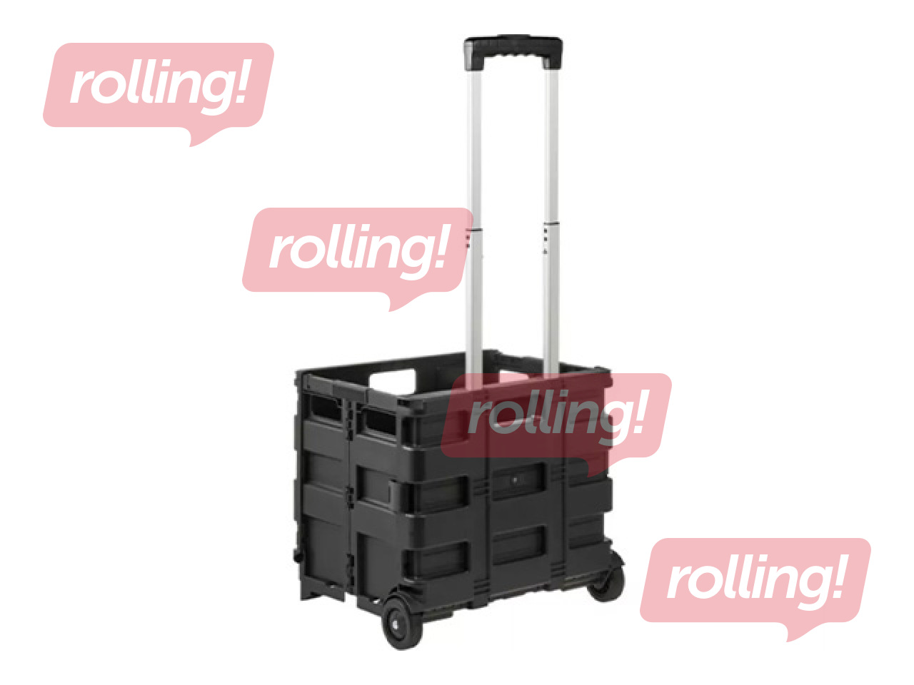 Тележка Keeeper Olli, складная, черная, грузоподъемность 25кг, 38x36x33cm