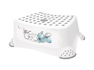 Step stool Keeeper Tomek Stitch, white, 40.5x28.5x14cm