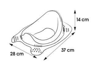 Детское сиденье для унитаза Keeeper Zuza Pure, синее, 28x37x14см