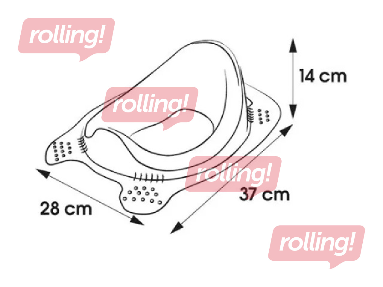 Tualetes mācību sēdeklītis Keeeper Zuza Pure, zils, 28x37x14cm