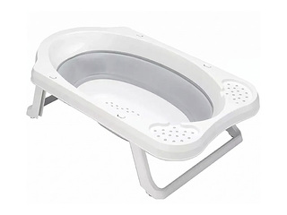 Baby bath Keeeper Maja Pure, foldable, with plug, grey, 48x82x23.5cm