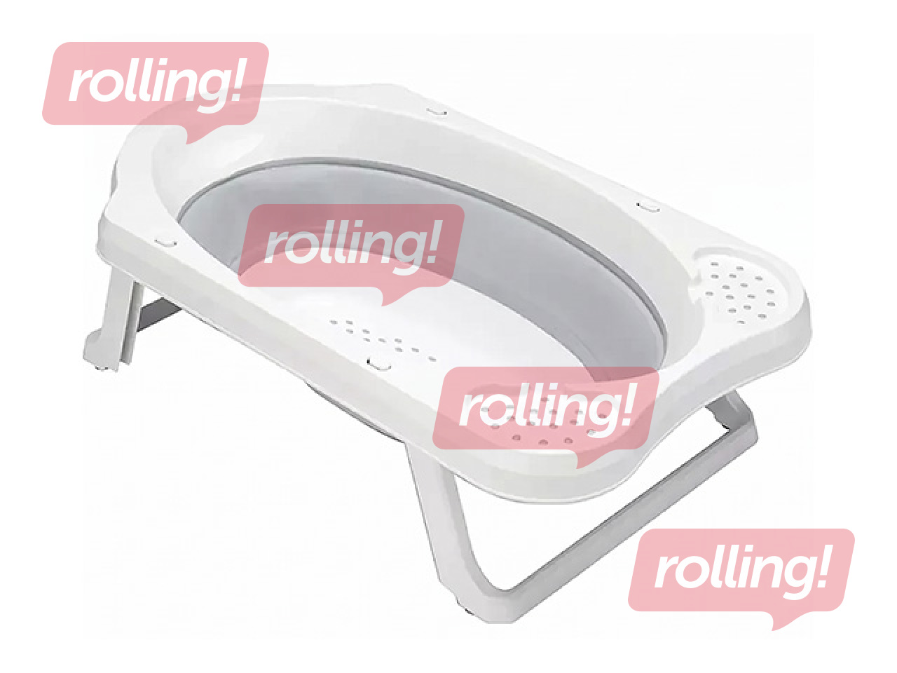 Laste vann Keeeper Maja Pure, kokkupandav, korgiga, hall, 48x82x23.5cm