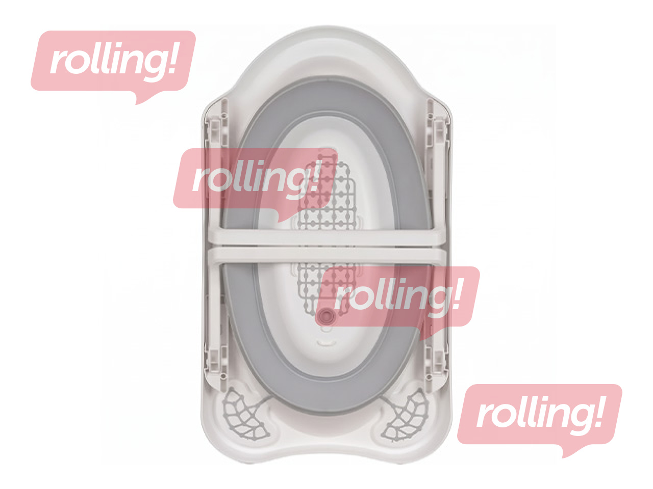 Laste vann Keeeper Maja Pure, kokkupandav, korgiga, hall, 48x82x23.5cm