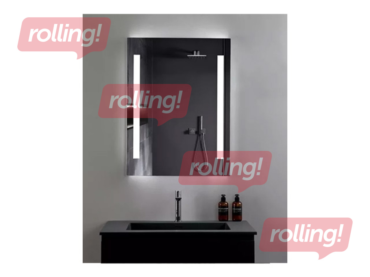 Sienas spogulis Vento Torino, LED, 50x70cm