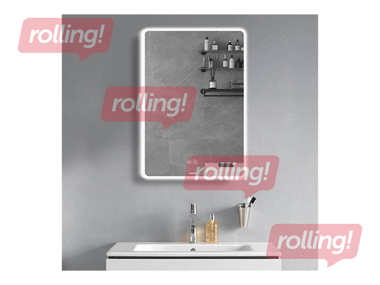 Wall mirror, LED, 50x70cm