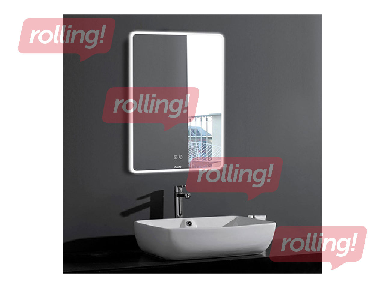 Wall mirror, LED, 50x70cm